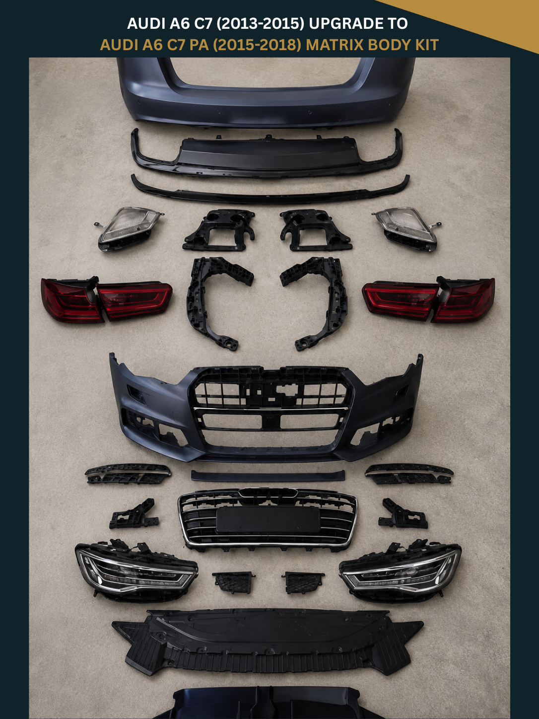 AUDI A6 C7 (2013-2015) UPGRADE TO AUDI A6 C7 PA (2015-2018) MATRIX BODY KIT