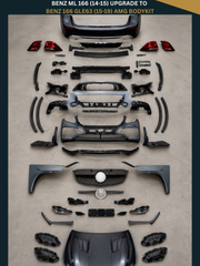 Benz ML 166 (2014-2015) Upgrade To Benz 166 GLE63 (2015-2019) AMG Bodykit