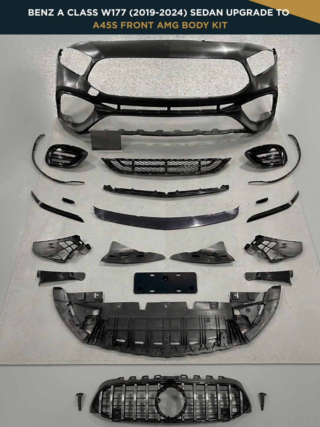 BENZ A CLASS W177 (19-24) SEDAN UPGRADE TO A45S FRONT AMG BODY KIT