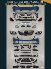Benz S Class W222 (2014-2017) UPGRADE TO BENZ S CLASS W222 (2018-2020) MAYBACH Bodykit
