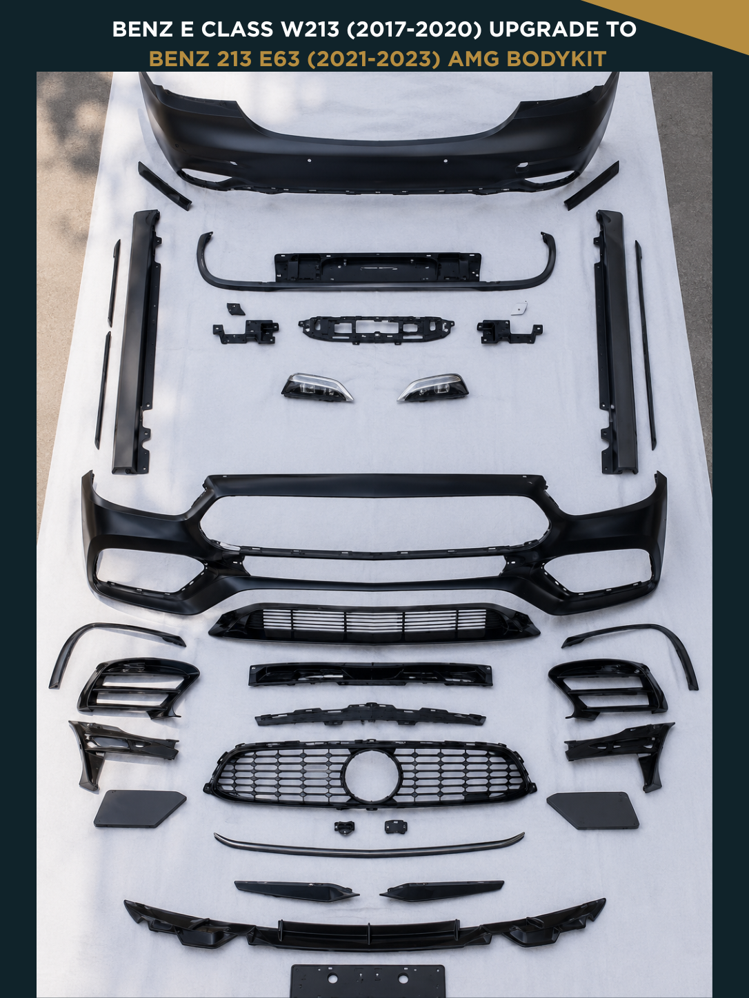 Benz E Class W213 (2017-2020) Upgrade To Benz 213 E63 (2021-2023) AMG Bodykit