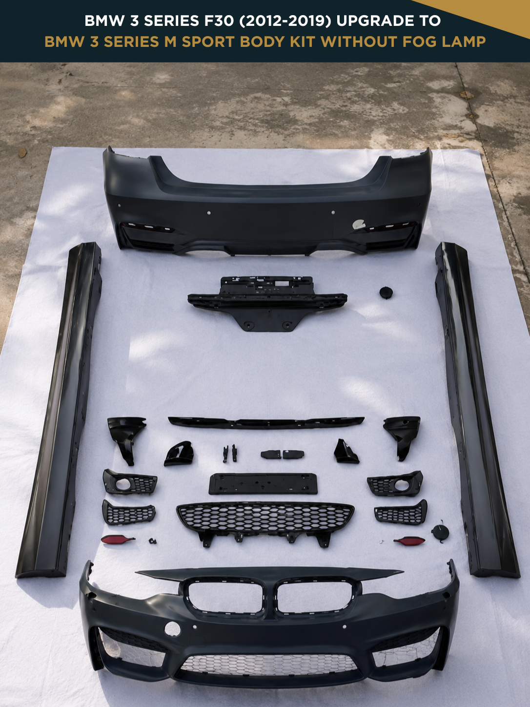 BMW 3 Series F30 (2012-2019) Upgrade to BMW 3 Series M Sport Body Kit Without Fog Lamp