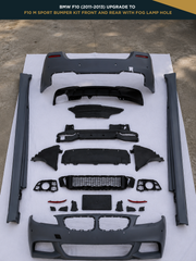 BMW F10 (2011-2013) Upgrade to F10 M Sport Bumper Kit Front and Rear With Fog Lamp Hole