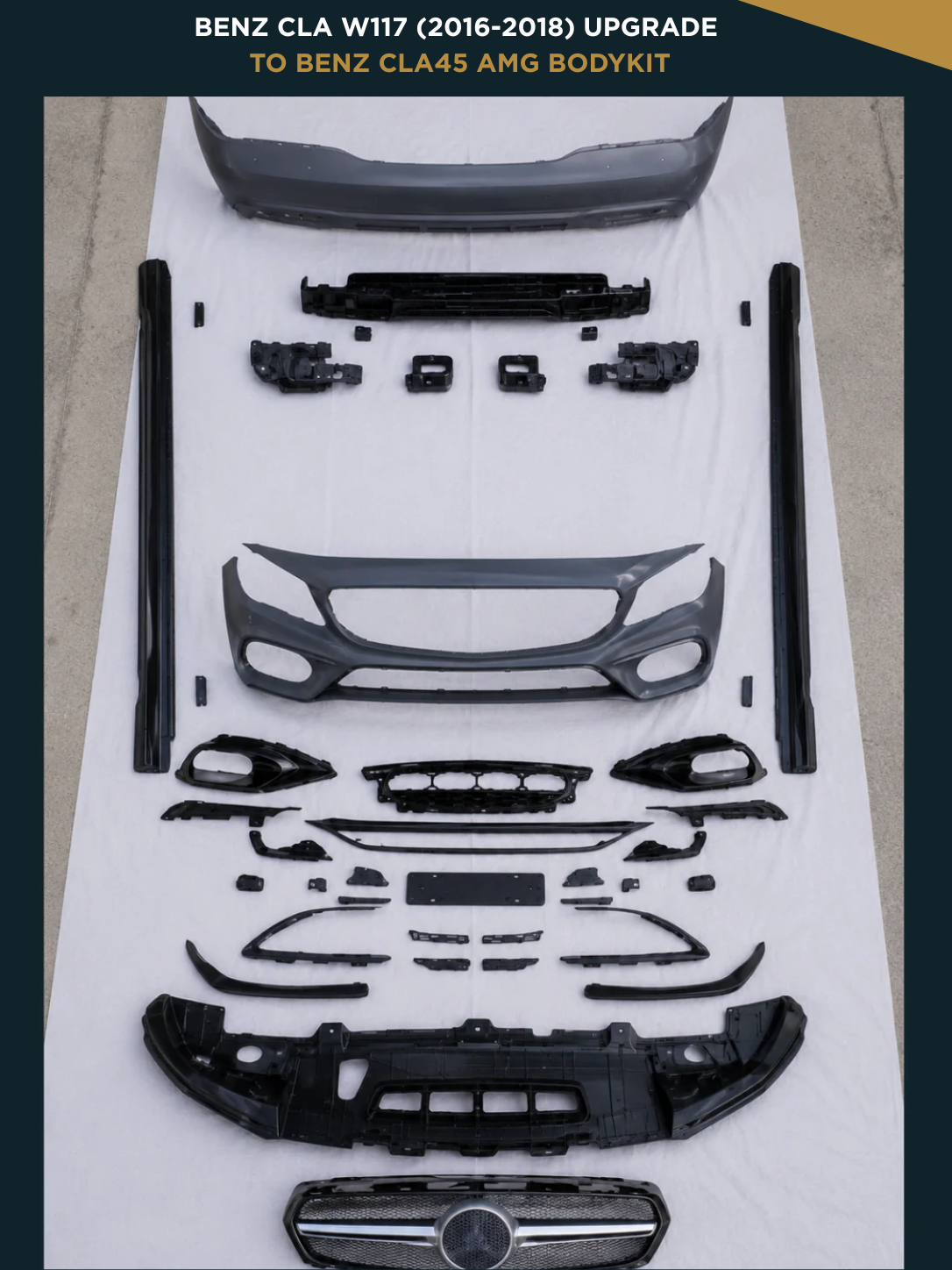 Benz CLA W117 (2016-2018) Upgrade To Benz CLA45 AMG Bodykit