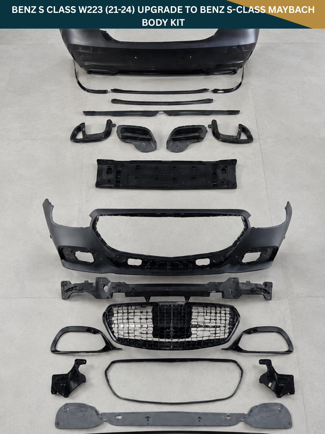 BENZ S CLASS W223 (2021-2024) UPGRADE TO BENZ S-CLASS MAYBACH BODY KIT