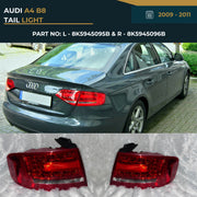 8K5945095B & 8K5945096B Audi A4 B8 (2009-2011) Tail Light Assembly Premium Replacement
