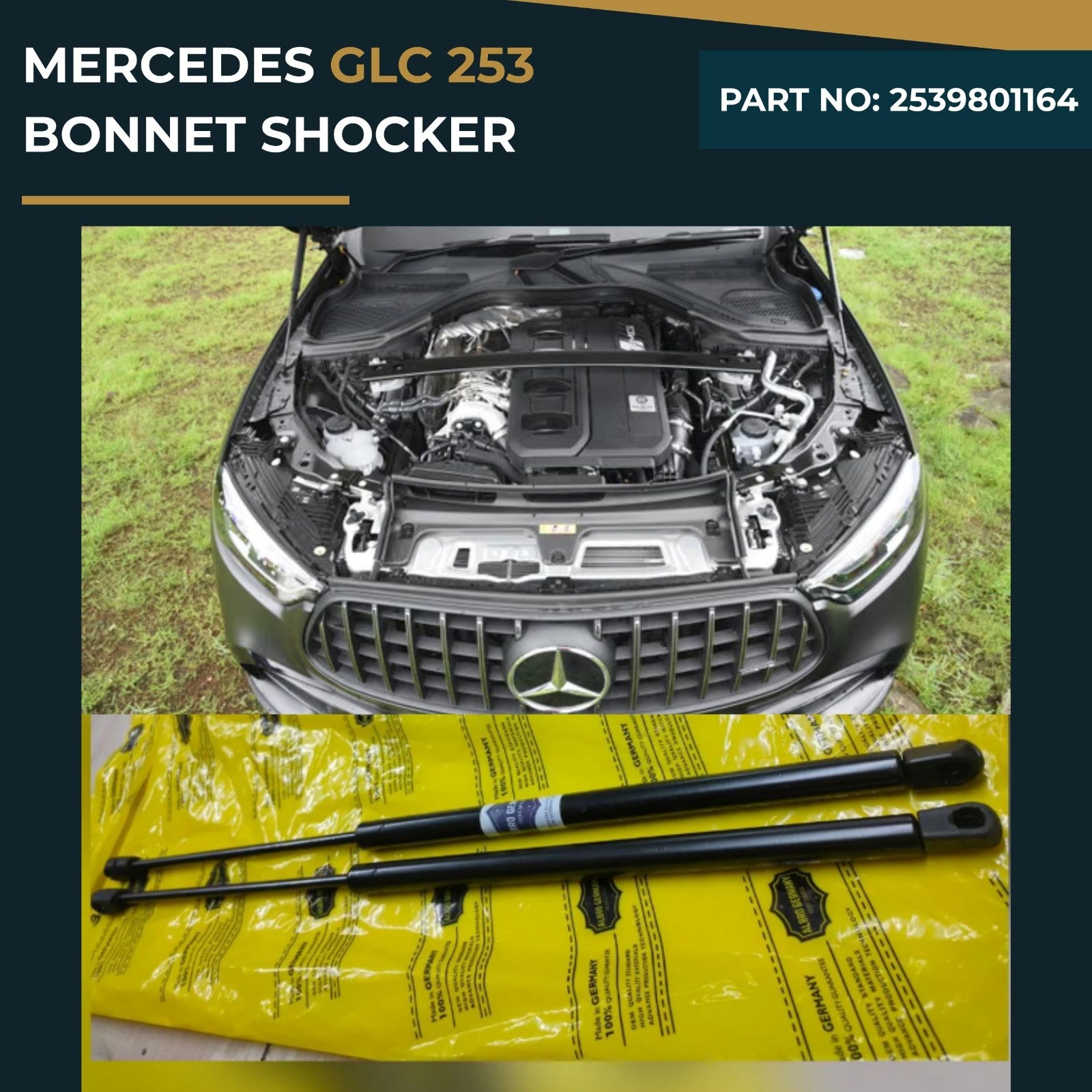 2539801164 MERCEDES GLC 253 BONNET SHOCKER – OEM Fit Bonnet Shocker