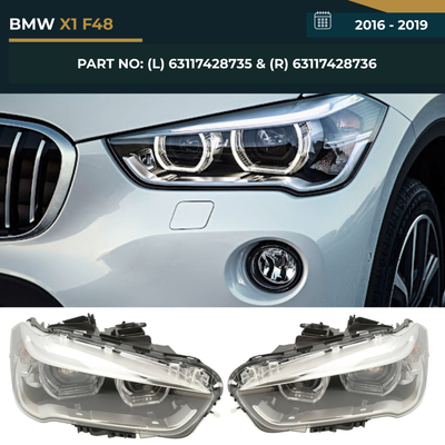 63117428735 & 63117428736 BMW X1 F48 (2016-2019) Headlight Assembly Premium OEM Fit Replacement