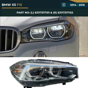 63117317101 & 63117317102 BMW X5 F15 (2014-2016) Headlight Assembly Premium Quality Replacement Unit