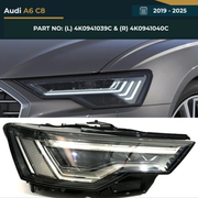4K0941039C & 4K0941040C Audi A6 C8 (2019-2025) Headlight – OEM Fit Replacement