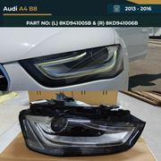 8KD941005B & 8KD941006B Audi A4 B8 Facelift (2013-2016) Headlight – OEM Fit Replacement