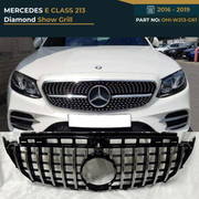 OHI-W213-GR1 MERCEDES E CLASS 213 (2016-2019) DIAMOND CHROME SHOWGRILL – OEM Fit Mercedes Front Show Grille