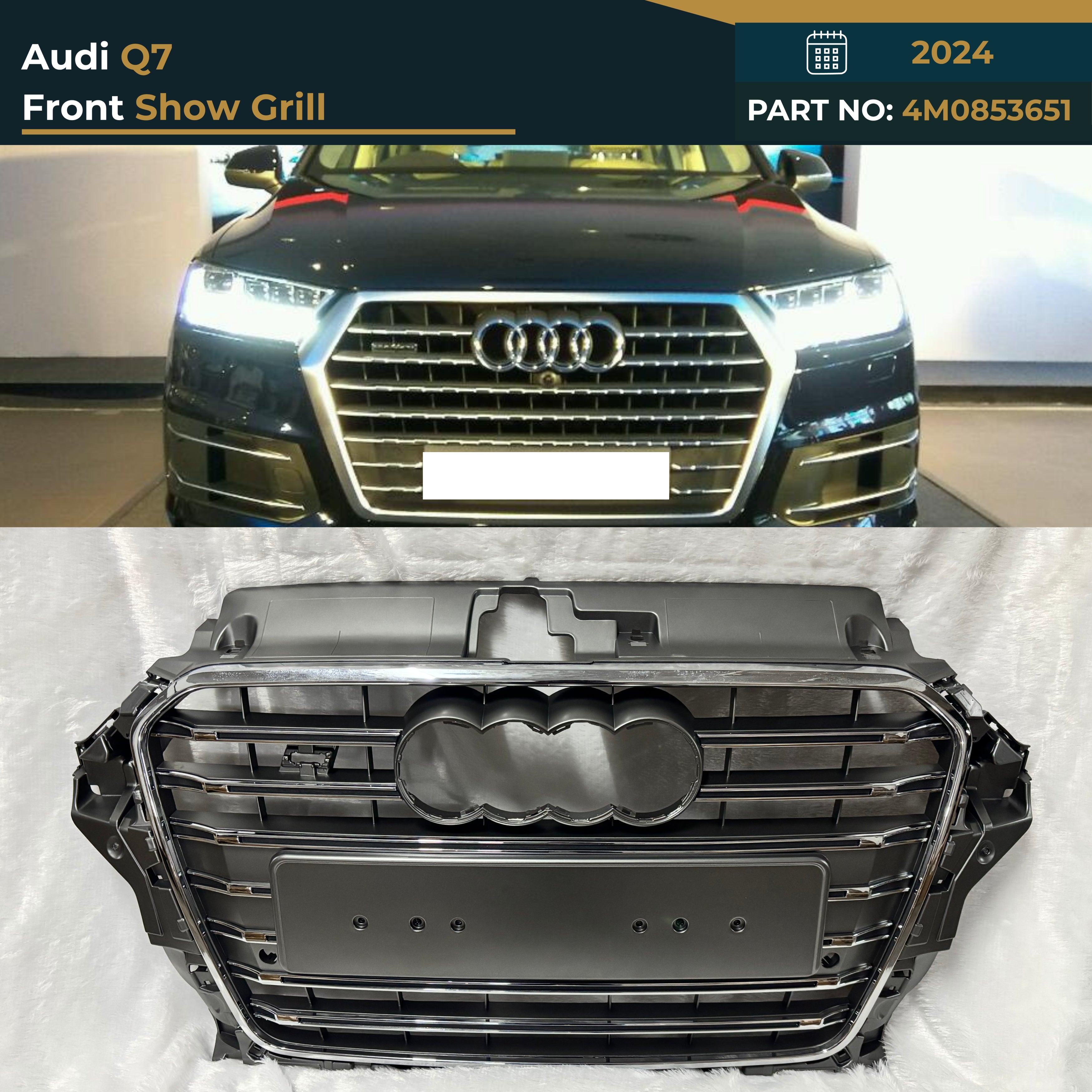 4M0853651 Audi Q7 (2024) Front Show Grille – OEM Fit Replacement