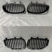51137027061 51137027062 BMW 5 SERIES E60 (2003-2007) SILVER SHOWGRILL (LH+RH) – OEM Fit BMW Front Show Grill