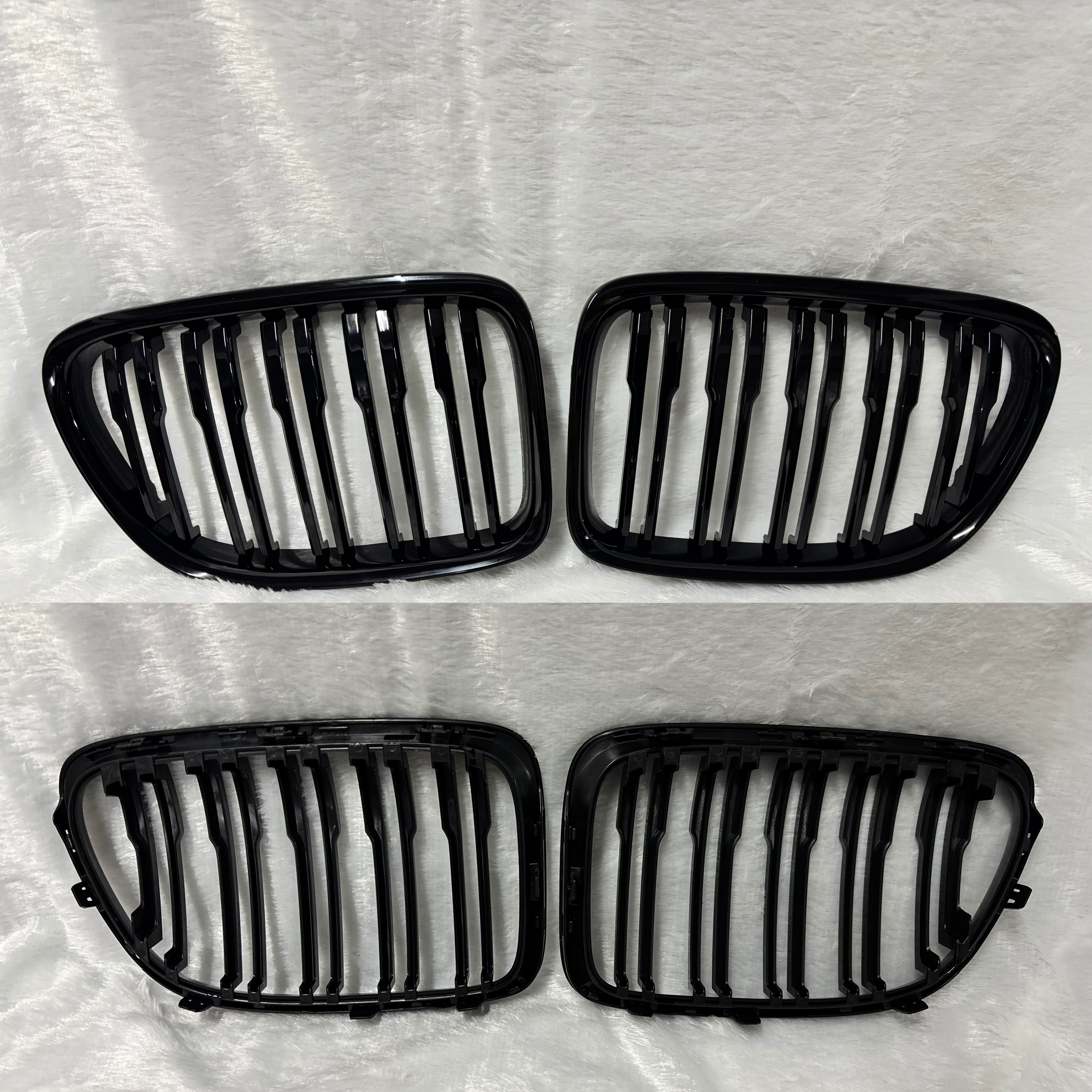 51112993305 51112993306 BMW X1 E84 Show Grill (2010-2012) (LH+RH) – OEM Fit BMW 2 LINE GLOSSY BLACK Front Show Grill