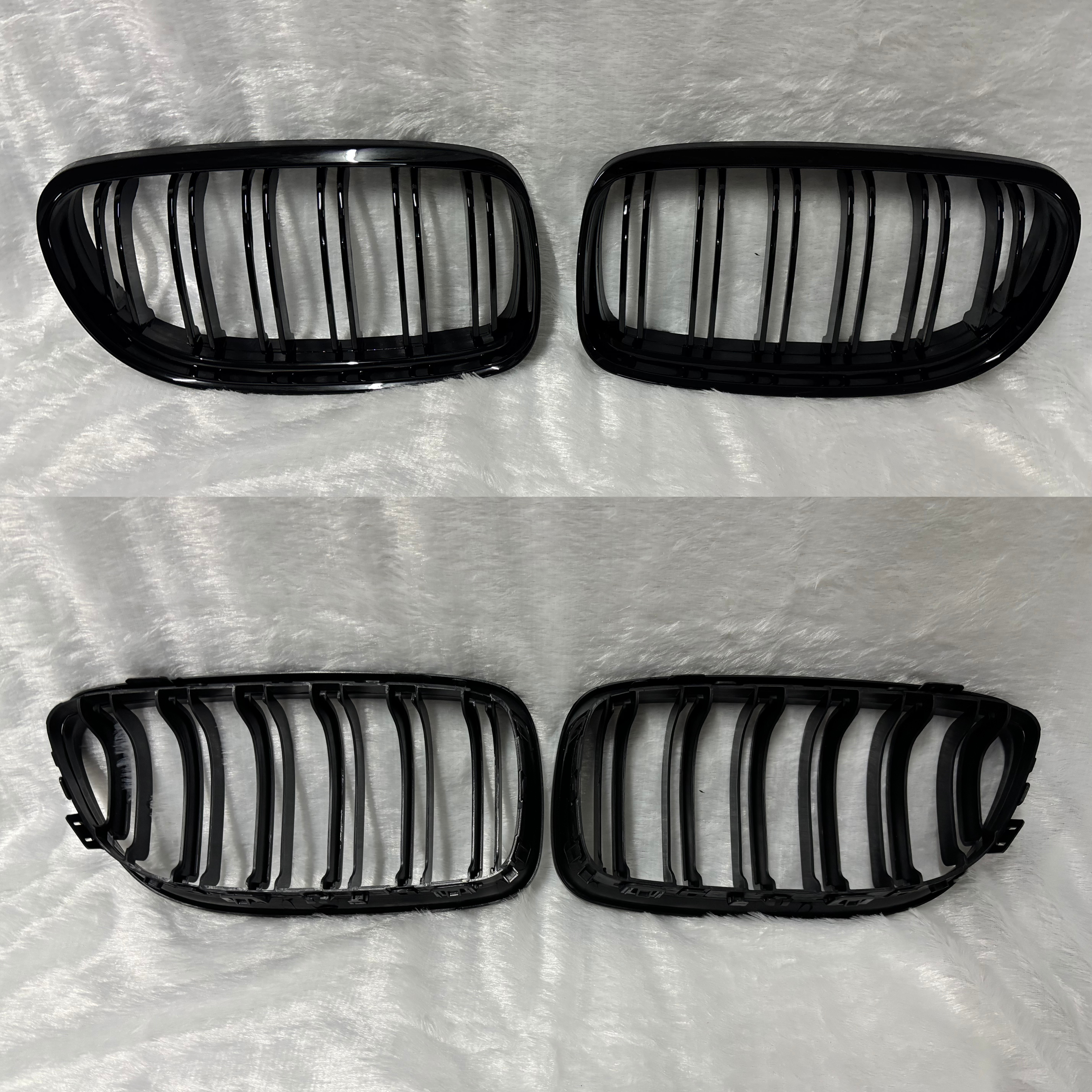 51137201969 51137201970 BMW 3 SERIES E90 Show Grill (2005-2007) – OEM Fit BMW 2 LINE GLOSSY BLACK Front Show Grill