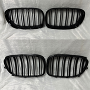 51117184151 51117184152 BMW 7 SERIES F02LCI Show Grill (2011-2015) – OEM Fit BMW 2-LINE GLOSSY BLACK Front Show Grill