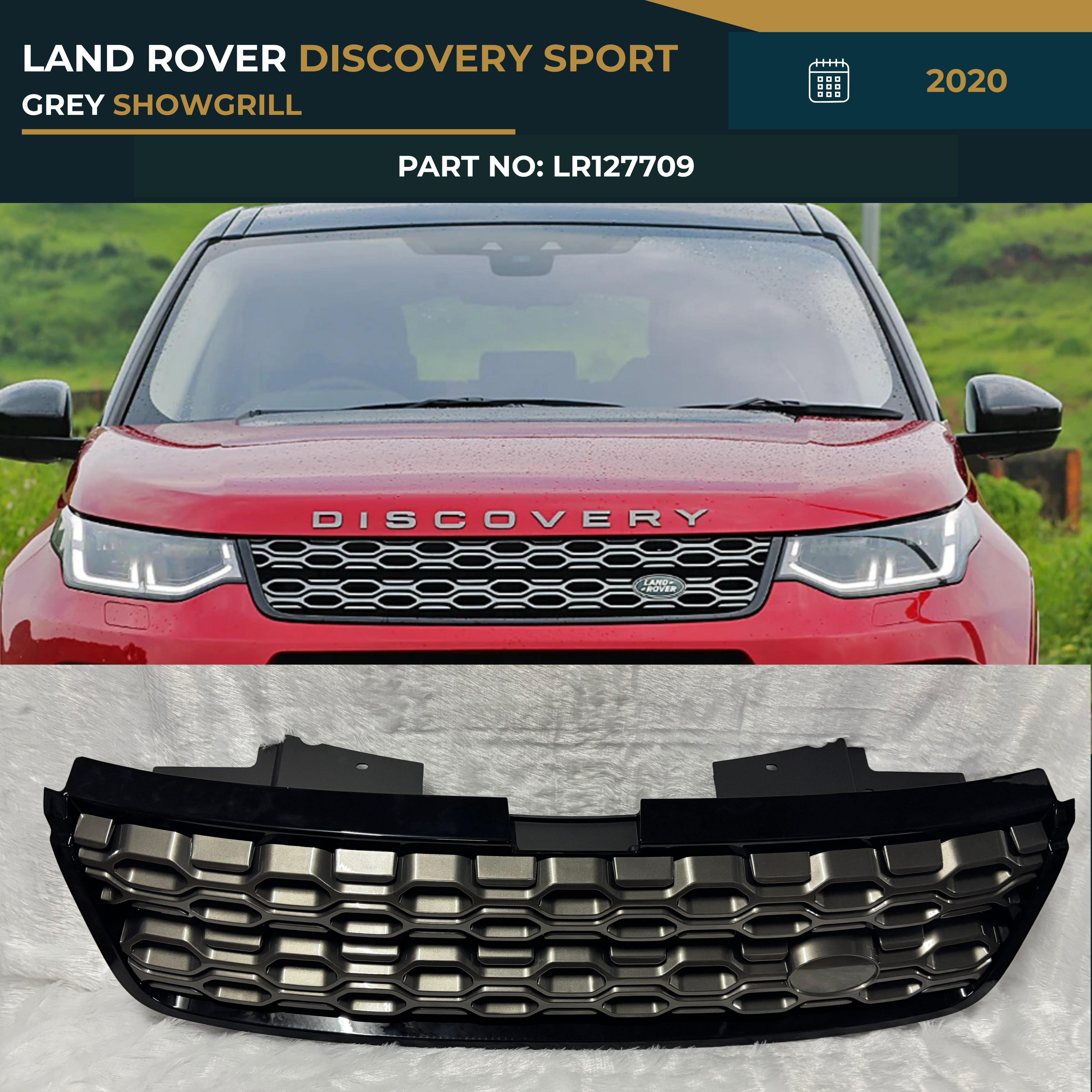 LR127709 LAND ROVER DISCOVERY SPORT (2020) GREY SHOWGRILL – OEM Fit Land Rover Front Show Grill