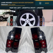 LR129775 & LR129762 Land Rover Range Rover Defender (2020) Premium Rear Tail Light Red Assembly