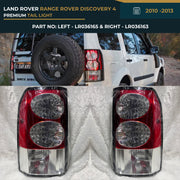 LR036165 & LR036163 Land Rover Range Rover Discovery 4 (2010-2013) Premium Rear Tail Light Red Assembly
