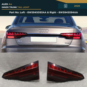 8W5945093AA 8W5945094AA | Audi A4 (2020) Inner Trunk Tail Light OEM Replacement Left Right Set Pair