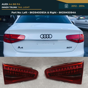 8KD945093A 8KD945094A | Audi A4 B8 PA (2012-2014) Inner Trunk Tail Light OEM Replacement Left Right Set Pair