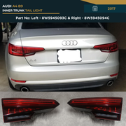 8W5945093C 8W5945094C | Audi A4 B9 (2017) Inner Trunk Tail Light OEM Replacement Left Right Set Pair
