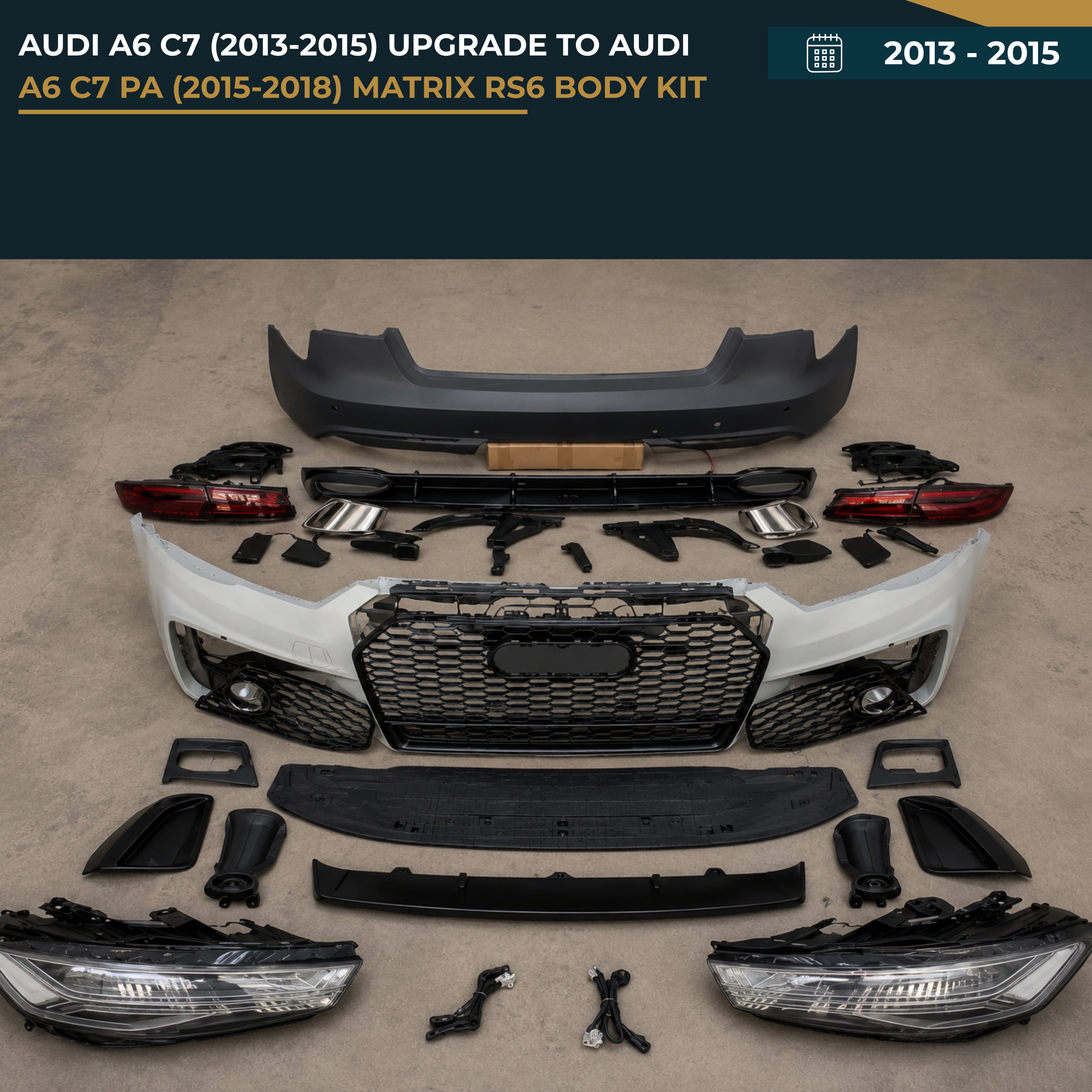 AUDI A6 C7 (2013-2015) UPGRADE TO AUDI A6 C7 PA (2015-2018) MATRIX RS6 BODY KIT