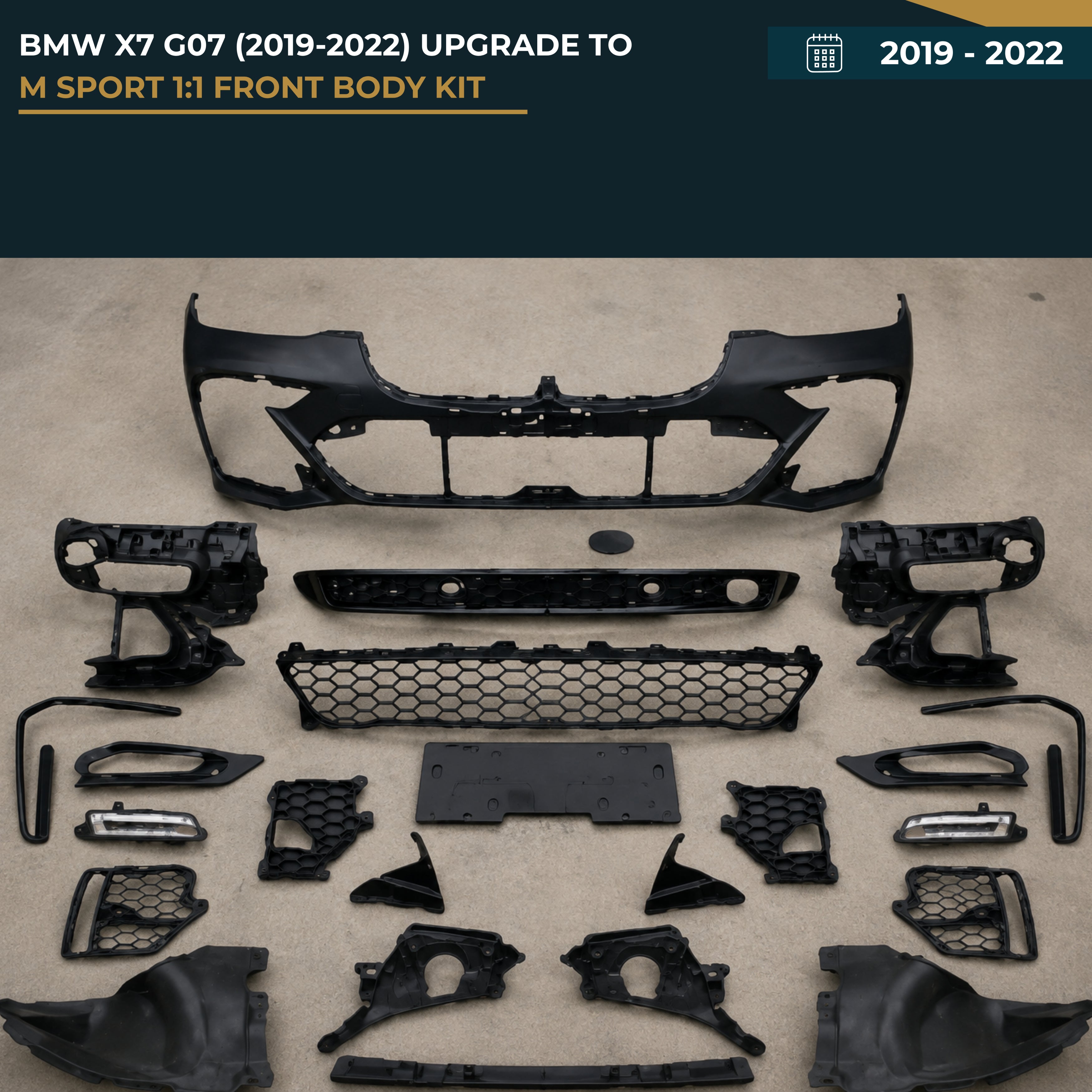 BMW X7 G07 (2019-2022) Upgrade to M Sport 1:1 Front Body Kit (WITH HEADLIGHTS AND TAILLIGHTS)