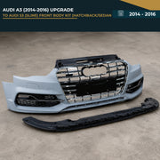 AUDI A3 (2014-2016) UPGRADE TO AUDI S3 (S - LINE) FRONT BODY KIT (Hatchback/Sedan)