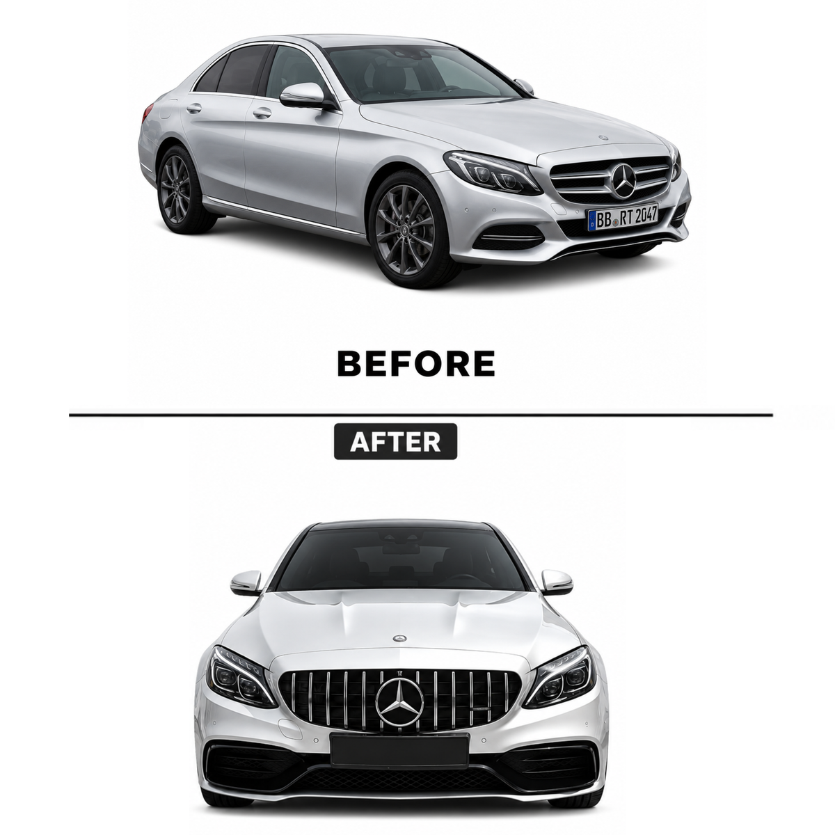 BENZ C CLASS W205 (2015-2022) UPGRADE TO BENZ C63S AMG FRONT BODY KIT