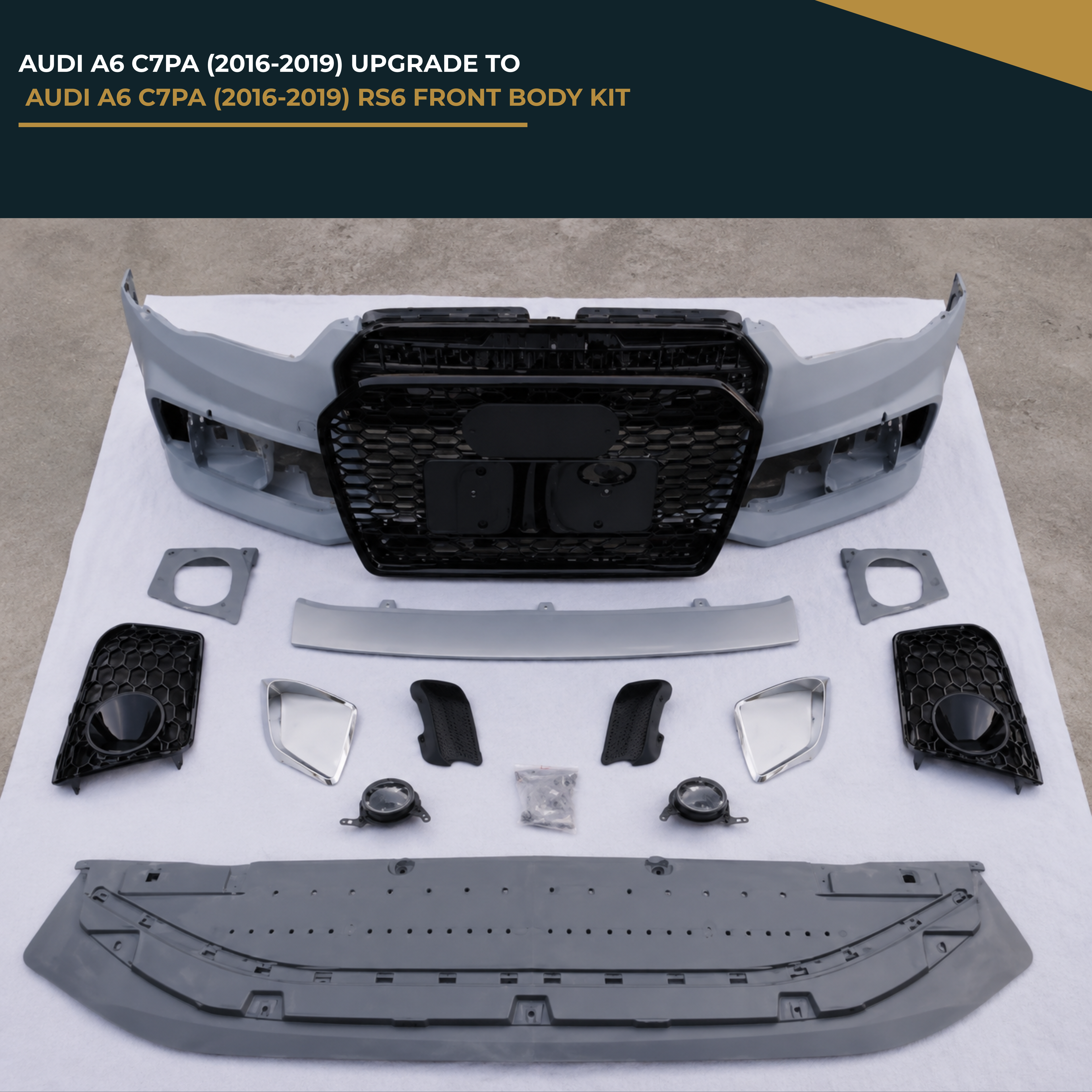 AUDI A6 C7PA (2016-2019) UPGRADE TO AUDI A6 C7PA (2016-2019) RS6 FRONT BODY KIT