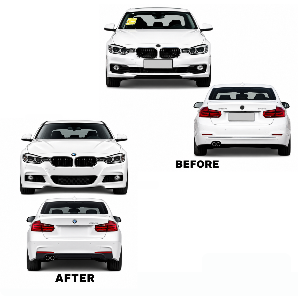 BMW 3 Series F30 (2012-2019) Upgrade to BMW 3 Series M Sport Body Kit With Fog Lamps