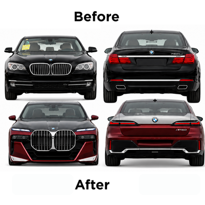 BMW 7 Series F02 (2008-2015) Upgrade to BMW 7 Series G70 (2025) M760 Complete Body Kit With Hood and Fender