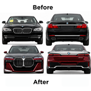 BMW 7 Series F02 (2008-2015) Upgrade to BMW 7 Series G70 (2025) M760 Complete Body Kit With Hood and Fender
