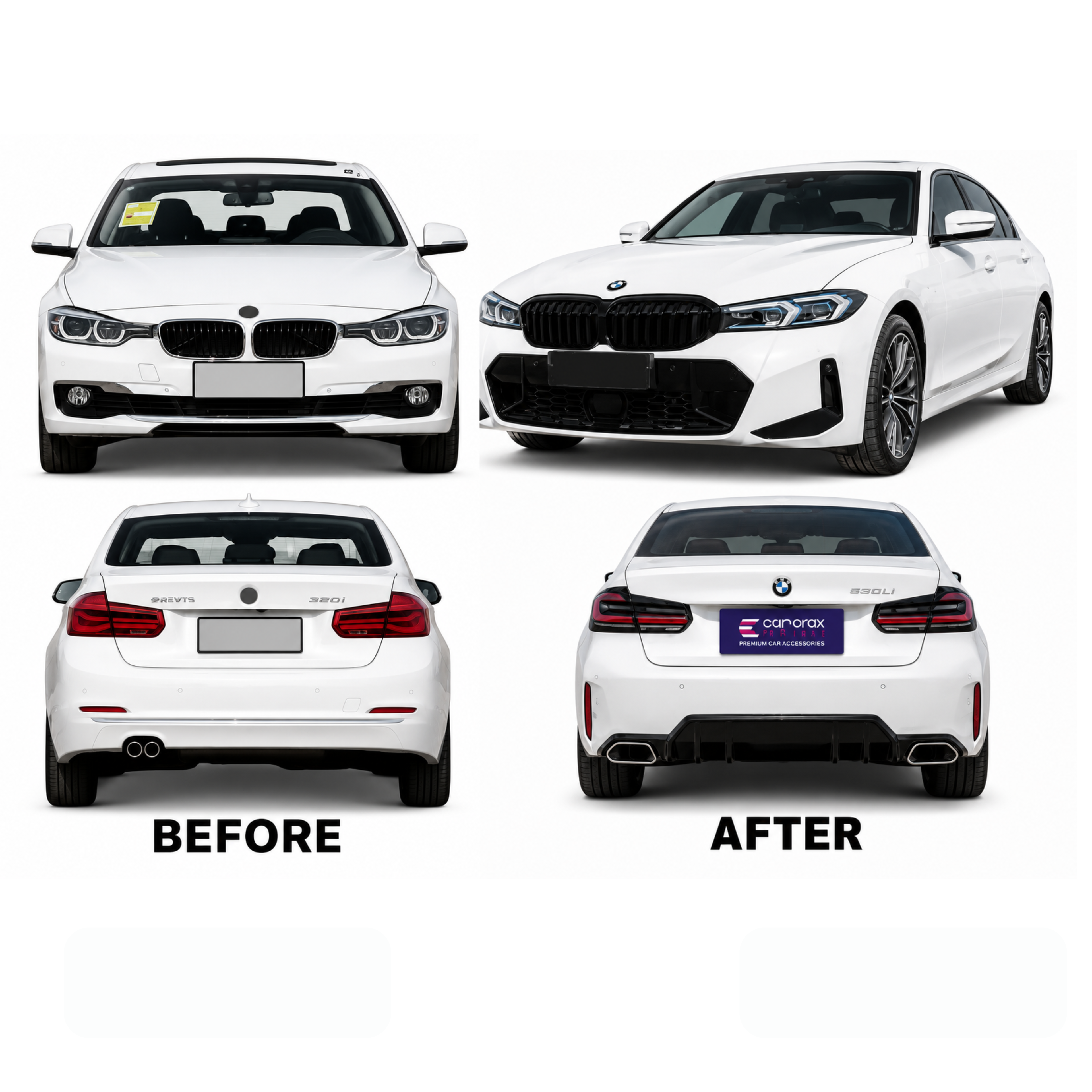 BMW 3 Series F30 (2012-2019) Upgrade to BMW 3 Series G20 LCI (2024) M Sport Body Kit With Headlights and Taillights