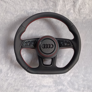 AUDI RS STYLE STEERING WHEEL WITH BLACK LEATHER APPLICABLE FOR ALL MODEL FROM (2011-2018) | Premium OEM Replacement Performance Steering Wheel