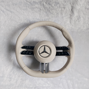 MERCEDES BENZ AMG STYLE STEERING WHEEL WITH BEIGE LEATHER APPLICABLE FOR ALL MODEL FROM (11-18) (STYLE 3) | Premium OEM Replacement Performance Steering Wheel