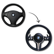 BMW 3 SERIES E90 - M.SPORT BLACK LEATHER TYPE STEERING WHEEL | Premium OEM Replacement Performance Steering Wheel
