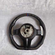 BMW 3 SERIES F30 - M.SPORT BLACK LEATHER TYPE WITH CARBON FIBRE STEERING WHEEL (STYLE 2 FOR F30) | Premium OEM Replacement Performance Steering Wheel