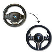 BMW 3 SERIES F30 - M.SPORT BLACK LEATHER TYPE STEERING WHEEL (STYLE 1 FOR F30) | Premium OEM Replacement Performance Steering Wheel