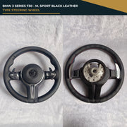 BMW 3 SERIES F30 - M.SPORT BLACK LEATHER TYPE STEERING WHEEL (STYLE 1 FOR F30) | Premium OEM Replacement Performance Steering Wheel