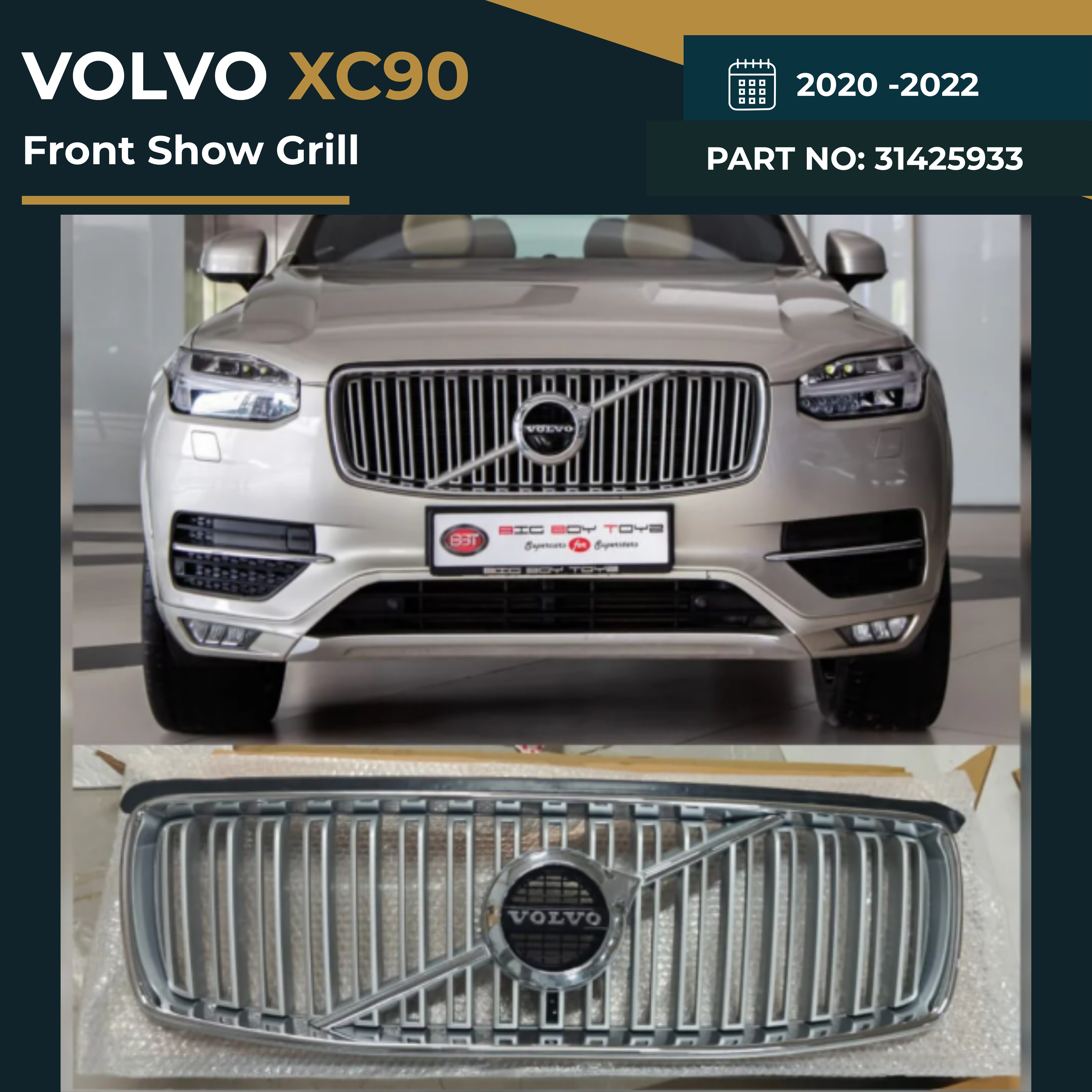 31425933 VOLVO XC90 (2020-2022) SHOWGRILL – OEM Fit Front Show Grille