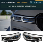63117451855 & 63117451856 BMW 7 Series G12 (2016-2019) Blue Eye LED Headlight Assembly Premium Replacement