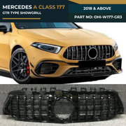 OHI-W177-GR3 MERCEDES A CLASS 177 (2018 & Above) GTR TYPE SHOWGRILL – OEM Fit Mercedes Front Show Grille