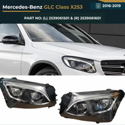 2539061501 & 2539061601 Mercedes-Benz GLC Class X253 (2016-2019) Double Projector Headlight Assembly Premium Replacement