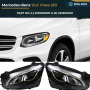 2539060901 & 2539061001 Mercedes-Benz GLC Class X253 (2016-2019) Headlight Assembly Premium Replacement
