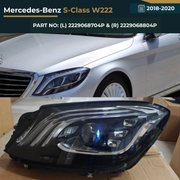 2229068704P & 2229068804P Mercedes-Benz S-Class W222 (2018-2020) Headlight Assembly Premium Replacement