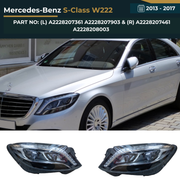 A2228207361 A2228207903 & A2228207461 A2228208003 Mercedes-Benz S-Class W222 (2013-2017) Headlight Assembly Premium Replacement