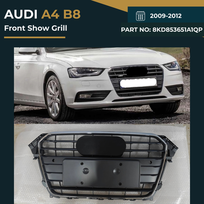 Audi A4 B8 (2009–2012) Front Show Grille – OEM Fit Replacement (Part No. 8KD853651A1QP)